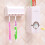 (White)Automatic Toothpaste Dispenser And Toothbrush Holder Plastic Bathroom Organizer 9