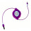 (White)Universal Retractable Data Cable For Smartphones Tablets With Options Multicolor 6