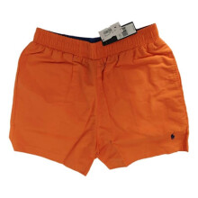 (OrangeL)Costume da bagno uomo estivo gamba dritta pantaloni da spiaggia larghi casual pantaloncini uomo