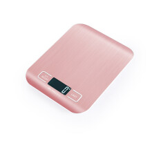 Wiederaufladbare digitale Küchenwaage mit Batterien – Roségold 5 kg/1 g