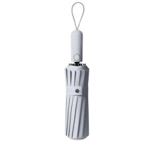Plne automatický dáždnik s 48 rebrami pre silný vietor a dážď Grey