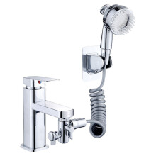 Universal Waschbecken Wasserhahn Set Haarwasch-Set [Silber]