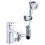 Universal Waschbecken Wasserhahn Set Haarwasch-Set [Silber] 1