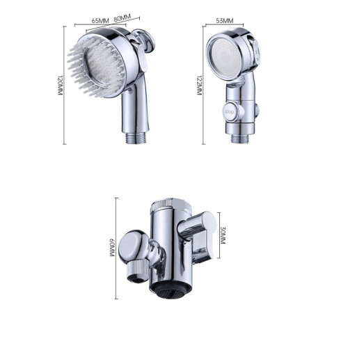 Universal Waschbecken Wasserhahn Set Haarwasch-Set [Silber] 1