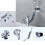 Universal Waschbecken Wasserhahn Set Haarwasch-Set [Silber] 3