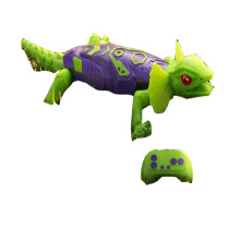 (LQB green) Light Chasing RC Wall Climbing Gecko Toy, Electric Chameleon Lizard Halloween Gift