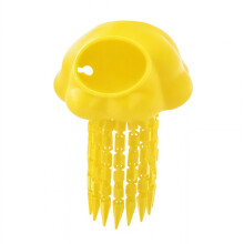 (Yellow) Floating Jellyfish Fish Cave Hideout, Aquarium Shelter Ornament For Betta Fish Tank