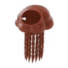 (Brown) Floating Jellyfish Fish Cave Hideout, Aquarium Shelter Ornament For Betta Fish Tank