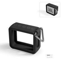 Silikonowe etui ochronne z metalowym karabińczykiem do JBL GO2 Black