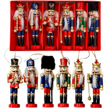 6Pcs Nutcracker Soldier Ornaments, Christmas Tree Decorations