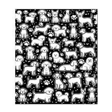 (Dog) Washable DIY Graffiti Dog Throw Blanket, Black White Line Draft Hand Painting Art Blanket Gift