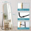 Gold 162×50cm Arched Full Body Floor Hanged Mirror 2