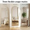Gold 162×50cm Arched Full Body Floor Hanged Mirror 7