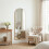 Gold 162×50cm Arched Full Body Floor Hanged Mirror 9