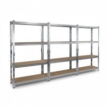 (Set of 3) Edsal MuscleRack 4-Tier Heavy Duty Steel Shelving Unit - 148x75x30cm