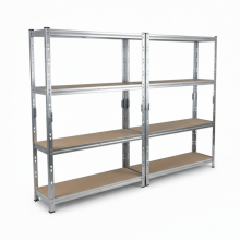 (Set of 2) Edsal MuscleRack 4-Tier Heavy Duty Steel Shelving Unit - 148x75x30cm