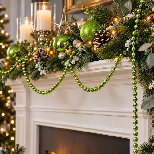 Pine Green Christmas Bead Garland 10M 2
