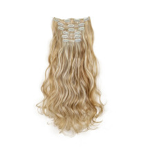 Goldblonde Clip-In Haarverlängerungen 6-teiliges Set 16 Clips
