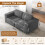 Corduroy Modular Sofa | Cloud-style Sectional 2 Seater Sofa Set Fluffy Memory Foam Cushions 3
