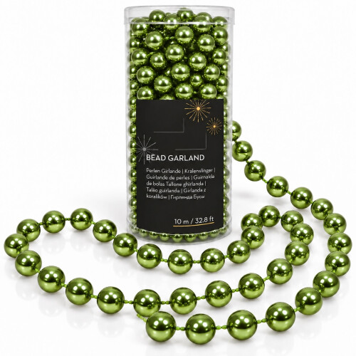 Pine Green Christmas Bead Garland 10M