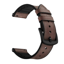 Compatibel met Samsung Watch4 Huawei GT4 Zakelijke siliconen lederen horlogeband 22 mm