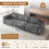 Corduroy Modular Sofa | Cloud-style Sectional 3 Seater Sofa Set Fluffy Memory Foam Cushions 3