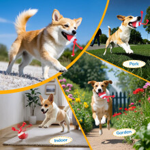 Misvayli Interactive Dog Ball, Automatic Rolling & Jumping Toy with Remote Control, USB-C Rechargeable Smart Dog Toy, 3 Modes for Small Medium Dogs