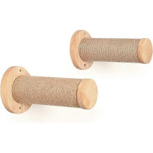 Cat Wall Steps 2-Pack – Wall-Mounted Climbing Shelves with Jute Scratching Surface