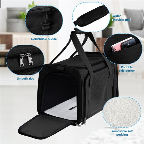 Foldable Cat Carrier Backpack – Waterproof Pet Carrying Bag with Adjustable Strap, 3-6kg 2