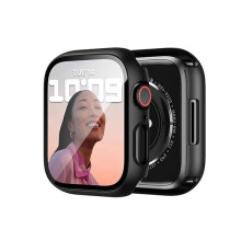 Ochranné pouzdro kompatibilní s Apple Watch 46mm (10. generace) - Černé PC + tvrzené sklo