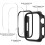 Capa Protetora Compatível com Apple Watch 46mm (10ª Geração) - PC Preto + Vidro Temperado 3