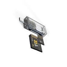 Type-C naar dubbele kaartlezer USB-adapter SD/TF-kaartlezer Hoge snelheid 1 GB bestandsoverdracht in 10 seconden, compatibel met computers en mobie...