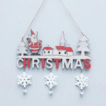 Weihnachtsanhänger aus Holz, Türhänger, Wanddekoration für Zuhause, Weihnachtsbaumschmuck, Weihnachtsgeschenk, Neujahrsgesche