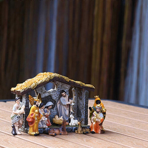 Weihnachtskrippen-Gruppenszene Dekoration Geschenkbox Weihnachtsgeschenk Harzkunst 2