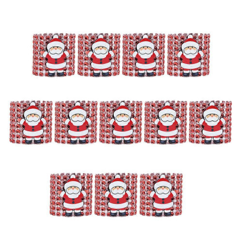 Rote Weihnachtsserviettenringe, 12 Stück 1