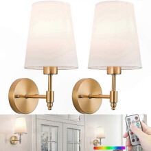 Juego de 2 apliques de pared recargables, luces LED inalámbricas, no requieren instalación eléctrica.