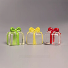 3PCS Christmas Gift Box Figurine Miniature Toy for Party