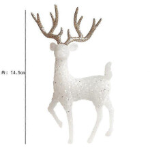 Crystal Cartoon Deer Kids Birthday Cake Decorating Ornaments/ Home Christmas Party Forest Elk Snow Scene Decoration Gift
