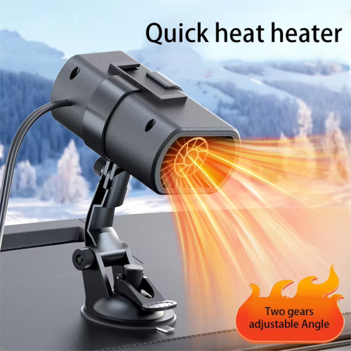12V Portable Car Heater 200W Demister/Defroster with Suction Cup Mount, Multi-Angle Windshield Heating 2