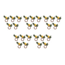 25X Lemon Napkin Rings Set,Lemon Vine Napkin Rings,Dinning Table Setting Napkin Holder for Home,Dining Table