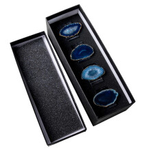 Agate Crystal Napkin Rings Set of 4 Dining Table Decoration Napkins Buckle for Wedding Christmas Valentine's Day Party Desk Decor