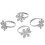 Napkin Ring Elegant Napkin Holder for Home 4Pcs Silver Finish 3