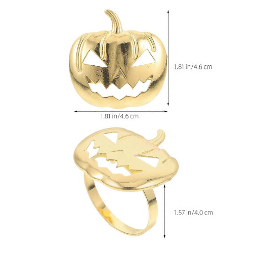 Halloween Table Decoration Pumpkin Napkin Ring for Dining 6Pcs 1