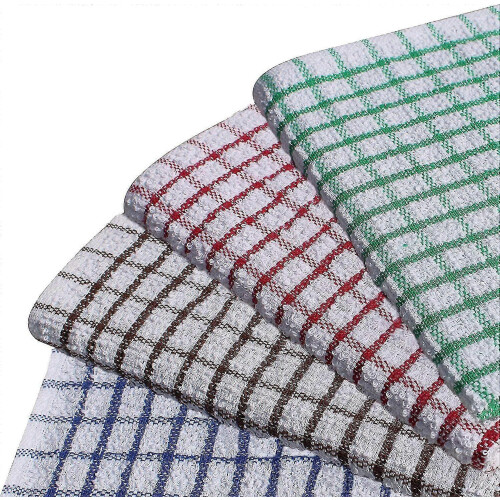 10 Pack Terry Cloth Tea Towels (28x40cm) Super Soft Cotton 2