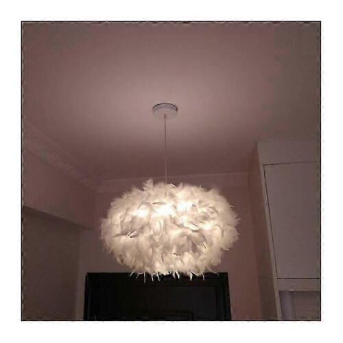 Fehér toll csillár E27 40W - átmérő 45CM