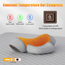 (only heating-LGy) Electric Heating Cervical Massager Pillow Hot Compress Vibration Massage Neck Traction Relax Sleeping Pillow Spine Suppo