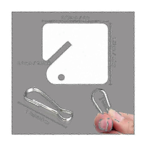 100 Pcs Key Tags with Metal Snap Hooks for Slotted Key Cabinets 1