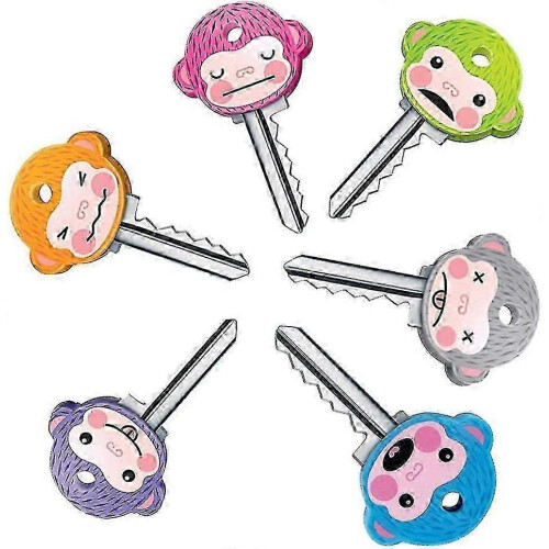 6 Pcs Cute Monkey Key Caps for Easy Key Identification 2