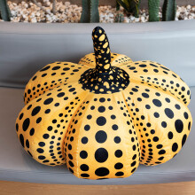 (A, 40cm) Yayoi Kusama The Same Pumpkin Pillow Wave Point Pumpkin Plush Toy Cushion Halloween Home Sofa Decor Toys