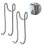 S Type Double Hook Stainless Steel Heavy Duty Adhesive Hook for Bathroom Kitchen 2